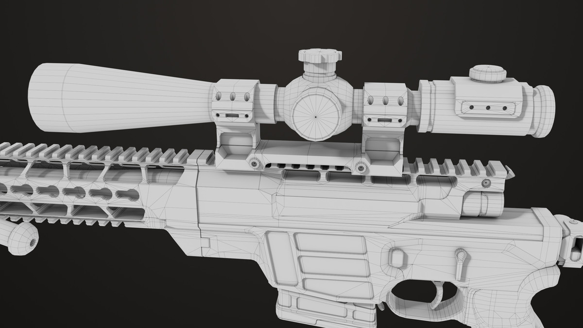 Sniper Rifle 04 Sandal URP HDRP Textures