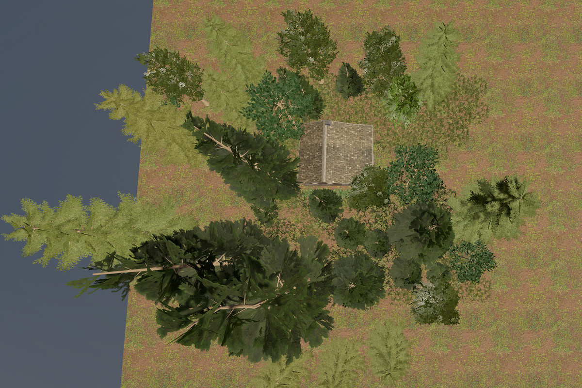 Wooden Log Hunting Cabin