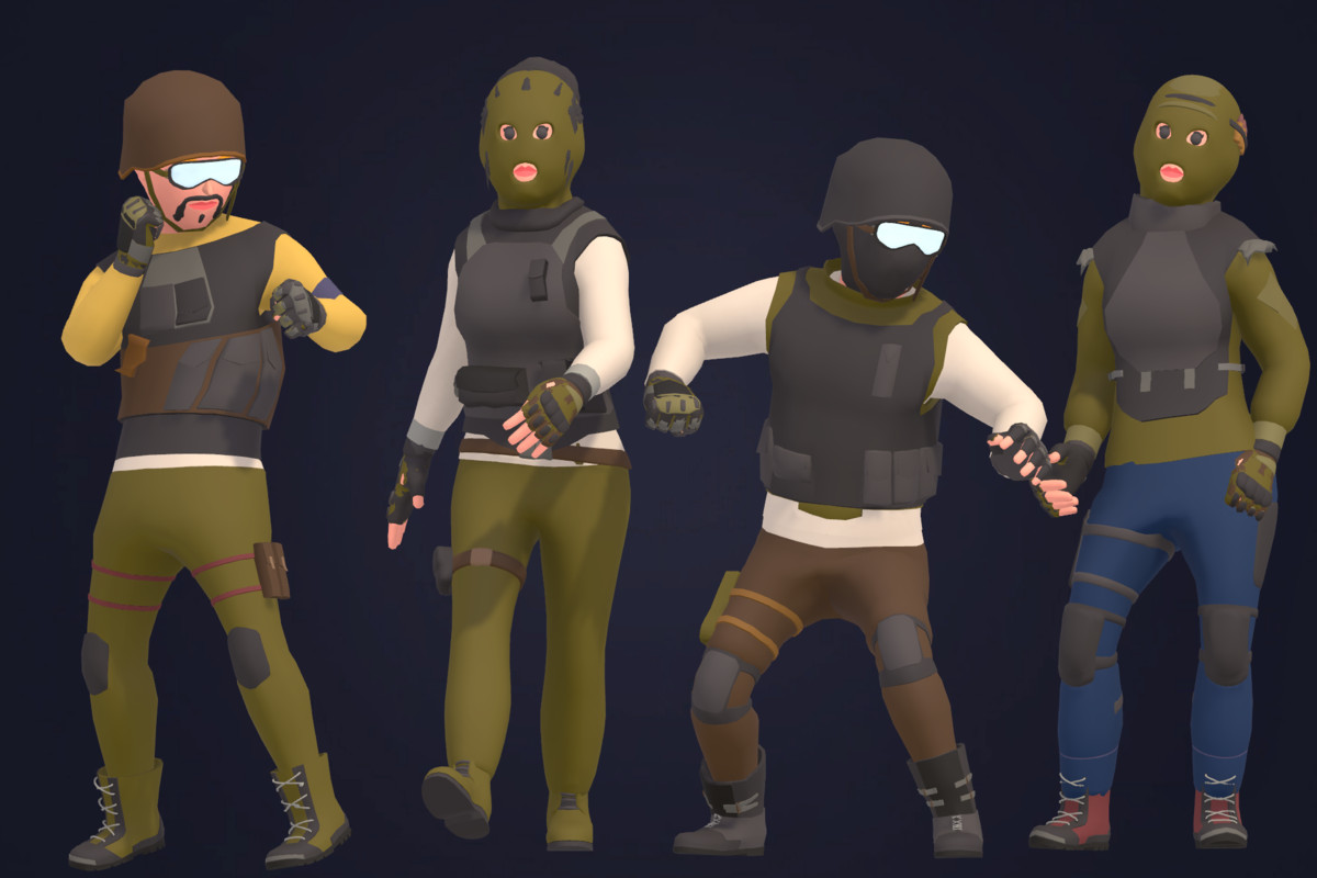 Customizable 3D Military Characters Bundle