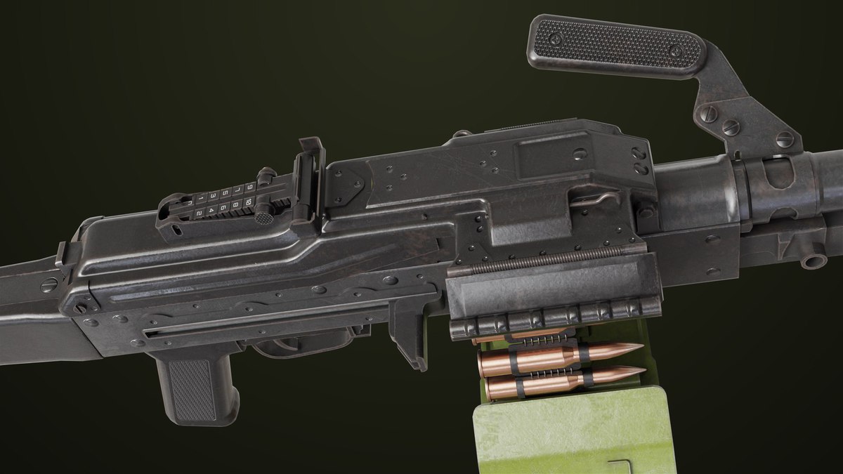 Machine Gun 11 Metal URP HDRP Textures