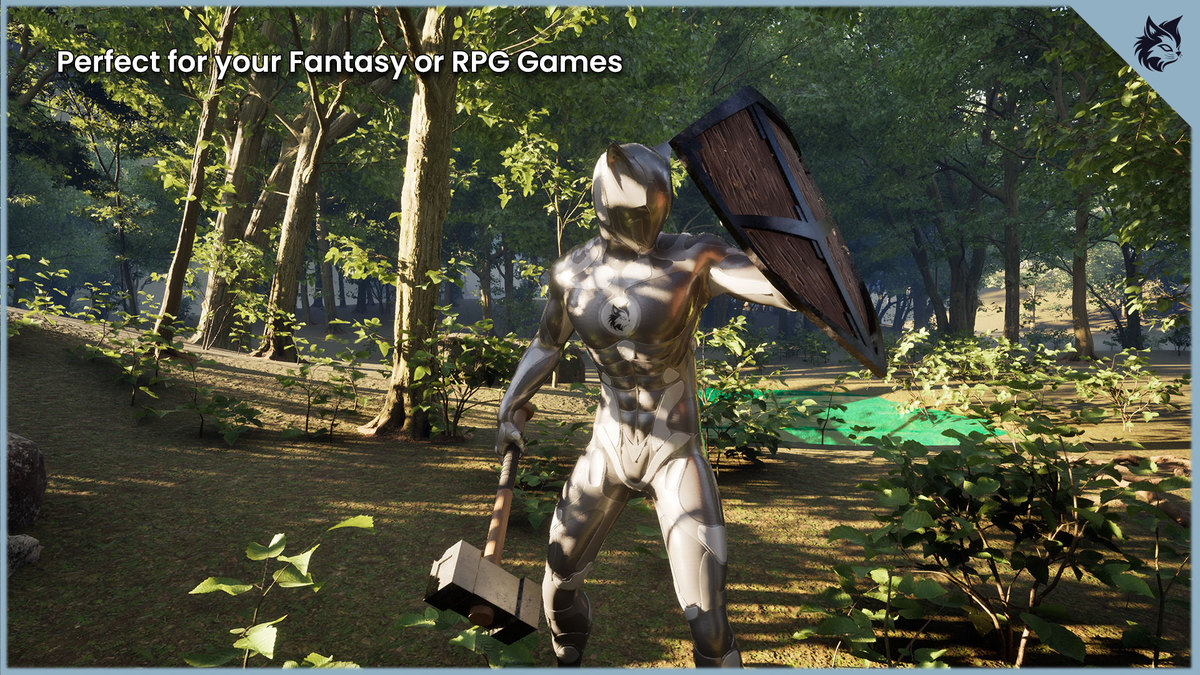 Hammer and Shield Combat Animation Pack