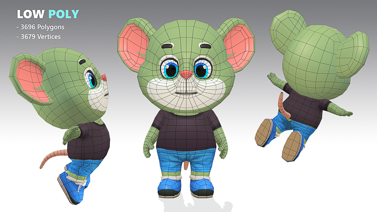 Mouse Rat Rodent Green Animated