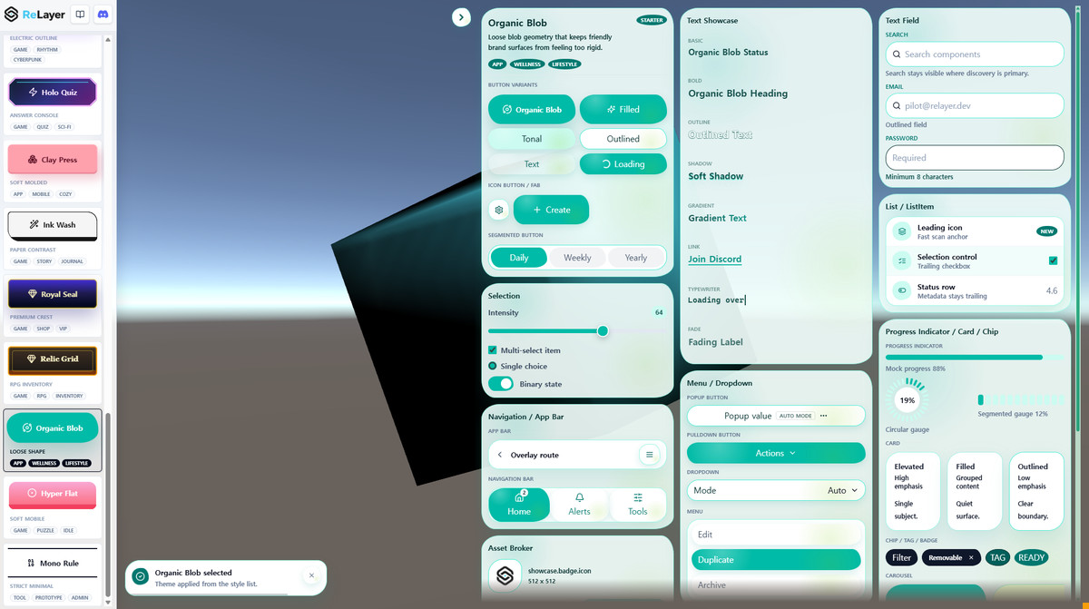 ReLayer - React UI Framework for Unity