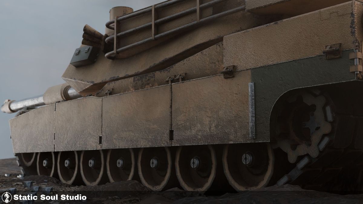 M1A2 Abrams Battle Tank Pack ( 8 Skin Design , Customizable Pieces , Optimized )