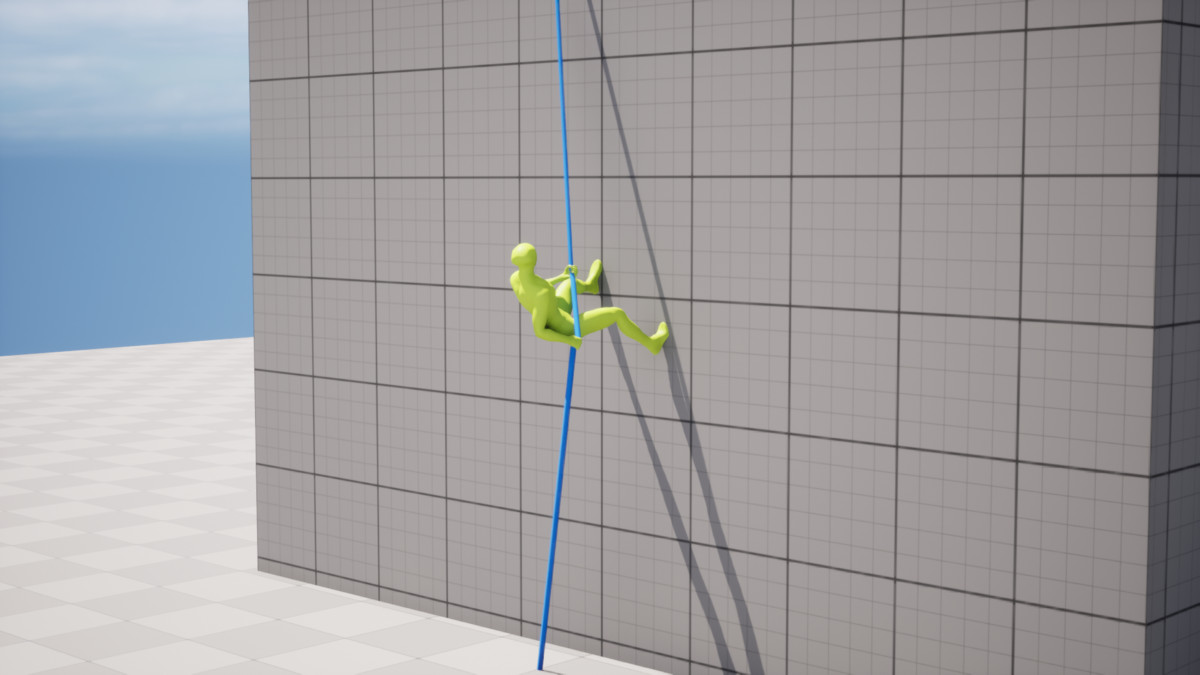 Rappel & Rope Climb Animation