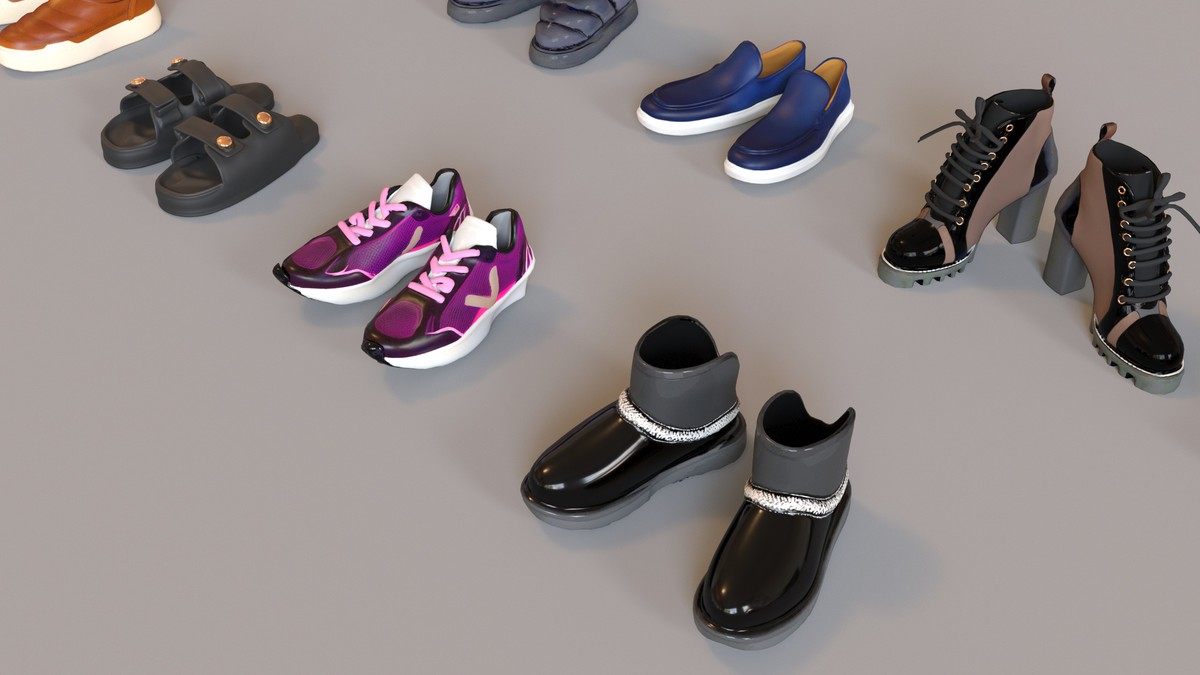 Ultimate Shoe Pack (72 Footwear Low-poly 3D models)