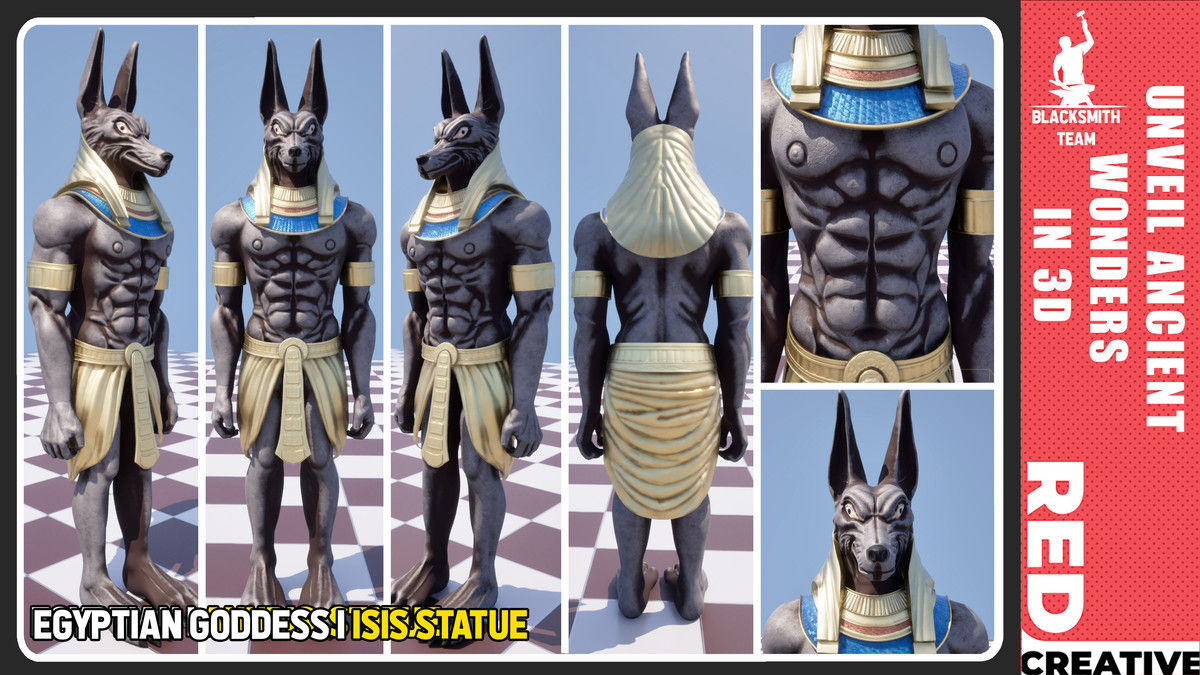 Ancient Egypt Pack Vol. 2 – Chariots & Statues with Hi-Res Baked Textures