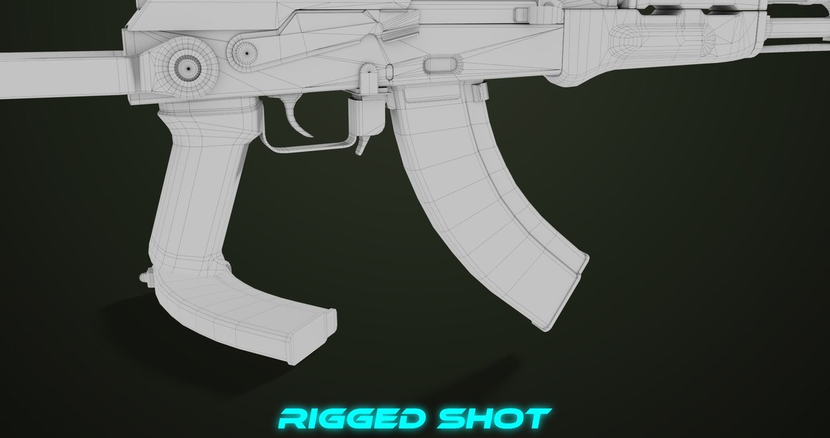 AKMS Light Machine Gun 10 URP HDRP Textures