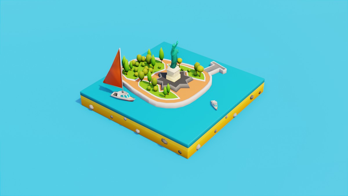 Low Poly N&S America LandMarks by IGS
