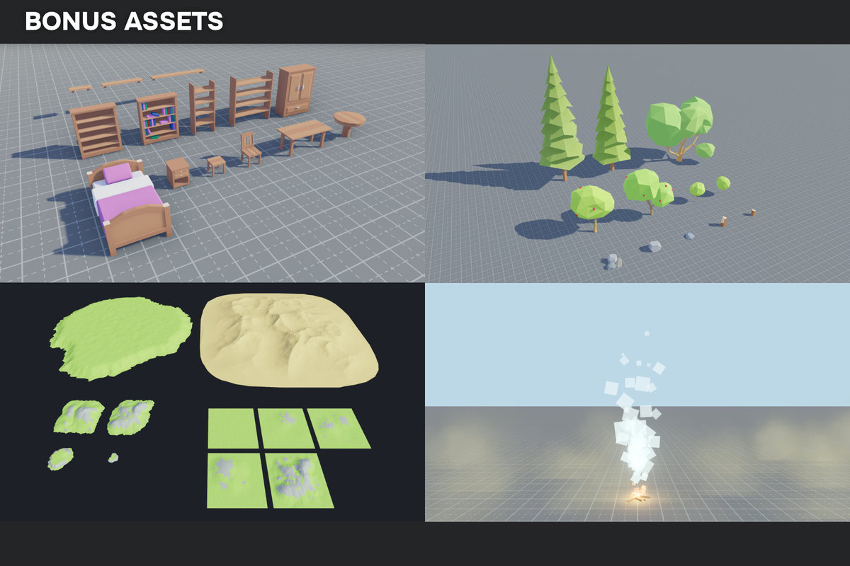 Low Poly Modular Medieval Buildings Pack