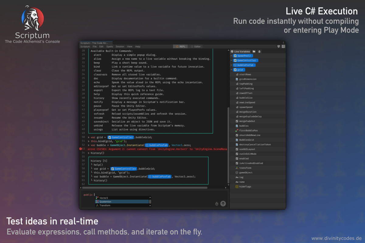 Scriptum - The Code Alchemist's Console