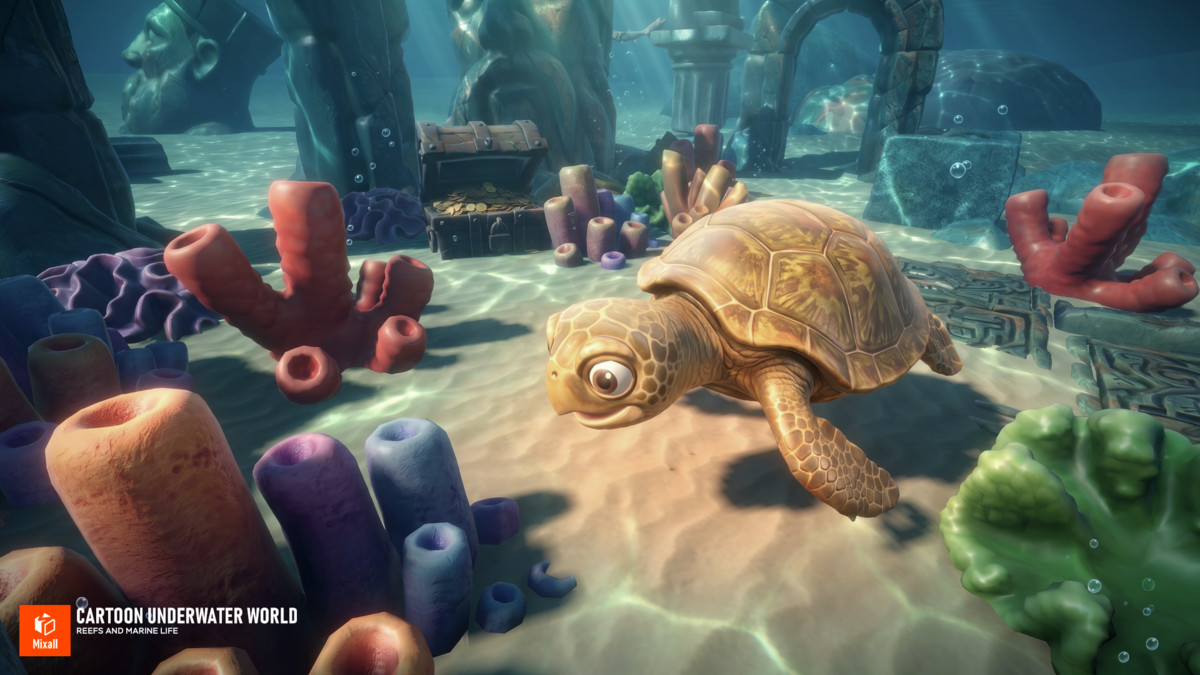 Cartoon underwater world - Reefs and Marine life