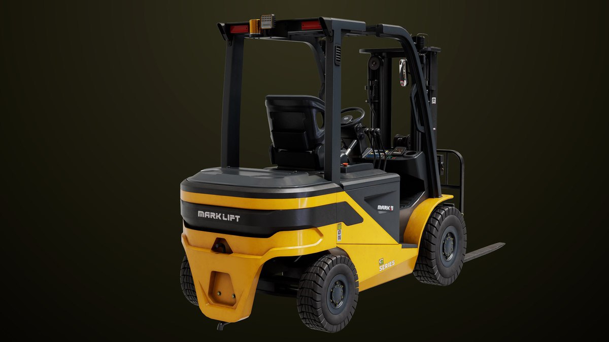 Forklift Truck03 Yellow URP HDRP Textures