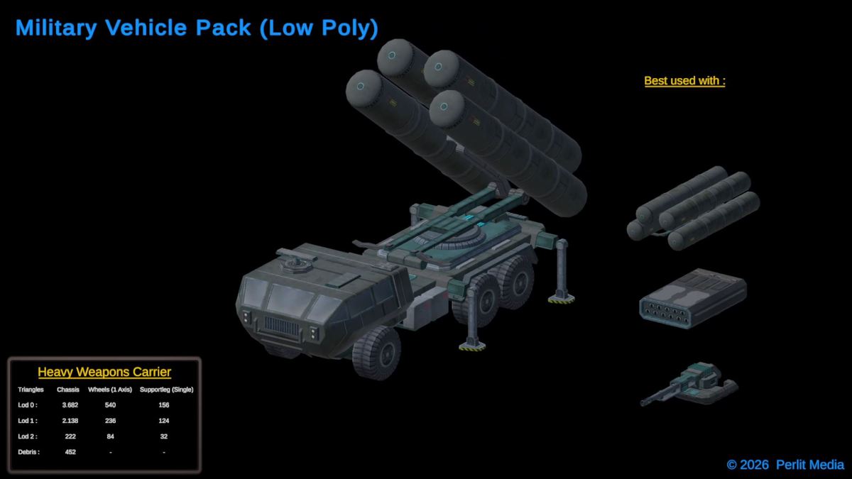 3D Military Vehicle Pack (LowPoly)