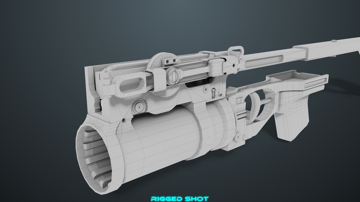 Grenade Launcher 03 Standalone Black URP HDRP Textures