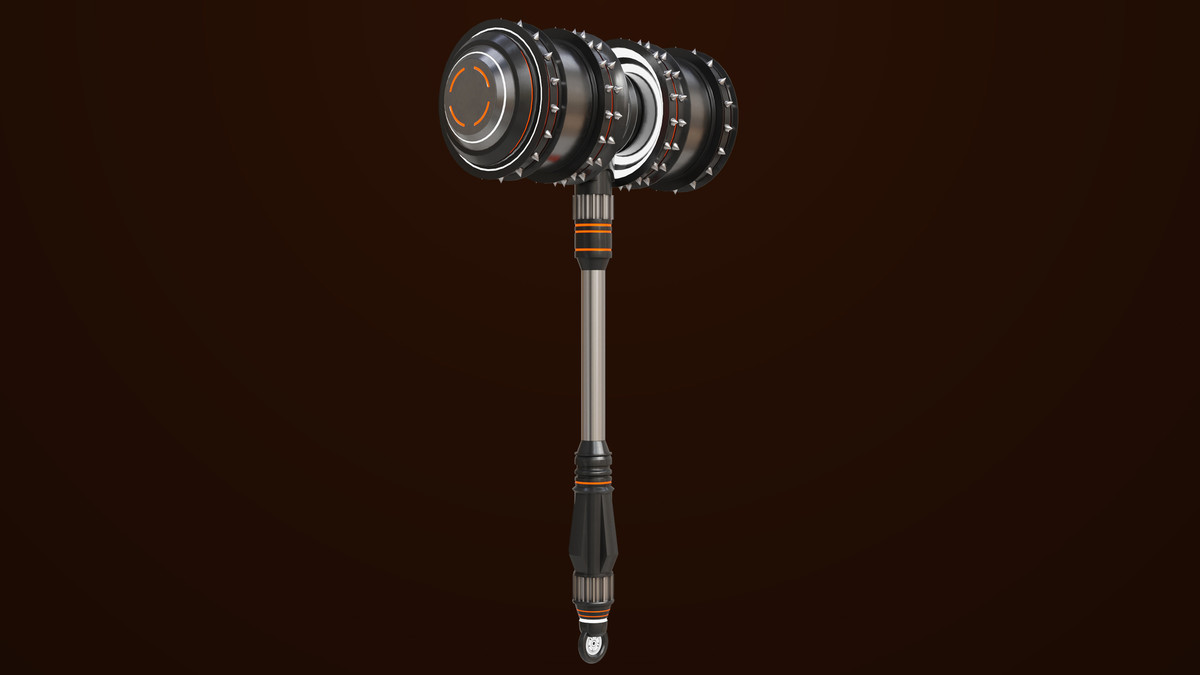 Sci Fi Battle Hammer 07 URP HDRP Textures