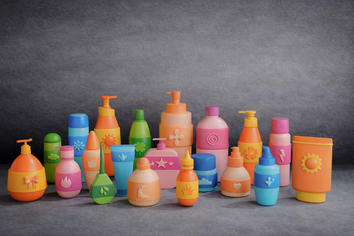 Low Poly Cosmetic Products