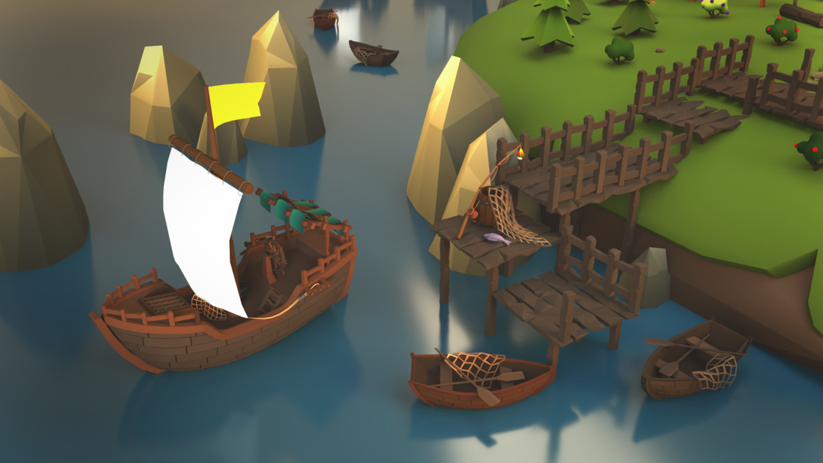Low Poly 3D Medieval Town Assets