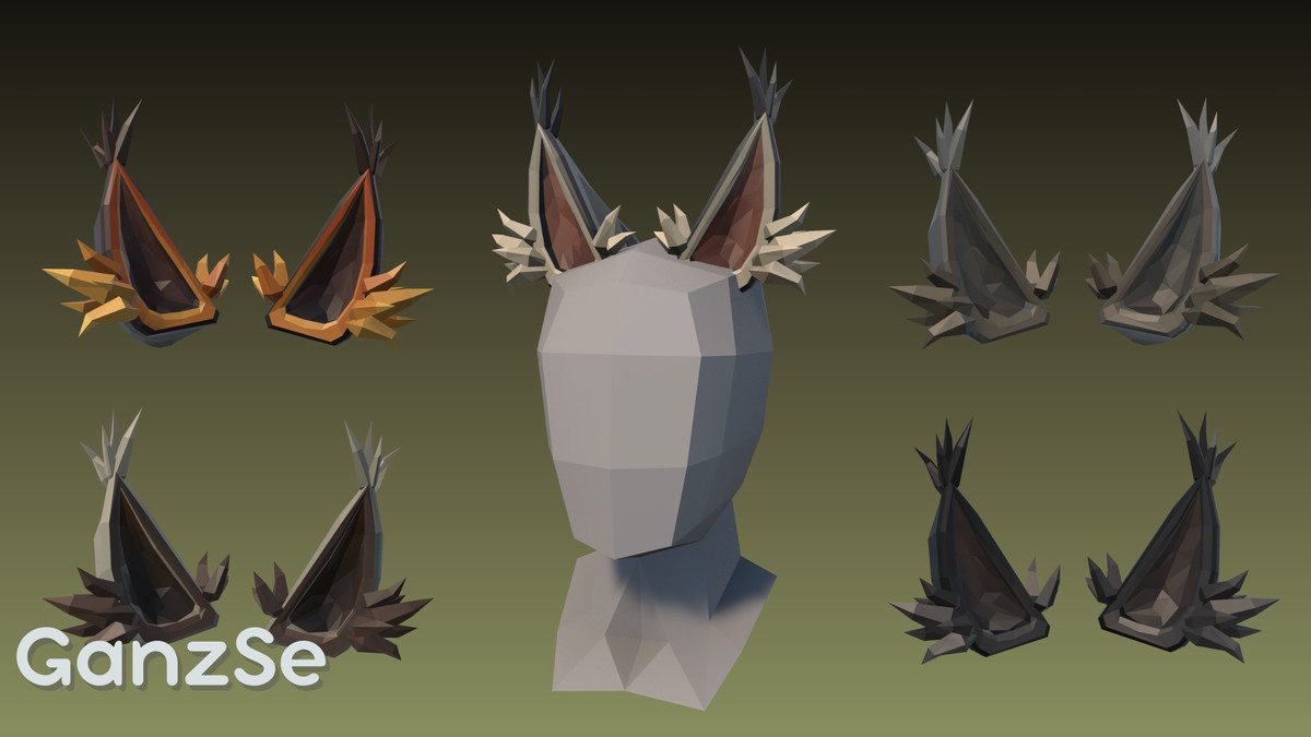 GanzSe Animal Ears - Fantasy Low Poly Pack