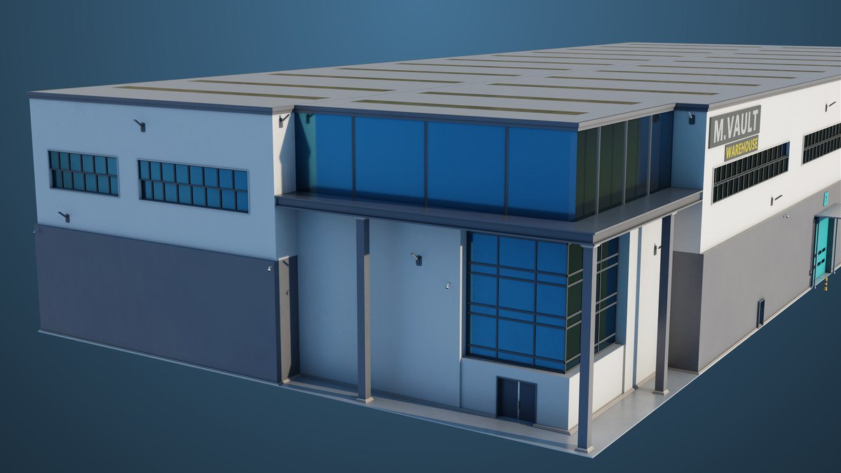 Logistic Cargo Warehouse Interior and Exterior URP HDRP Textures