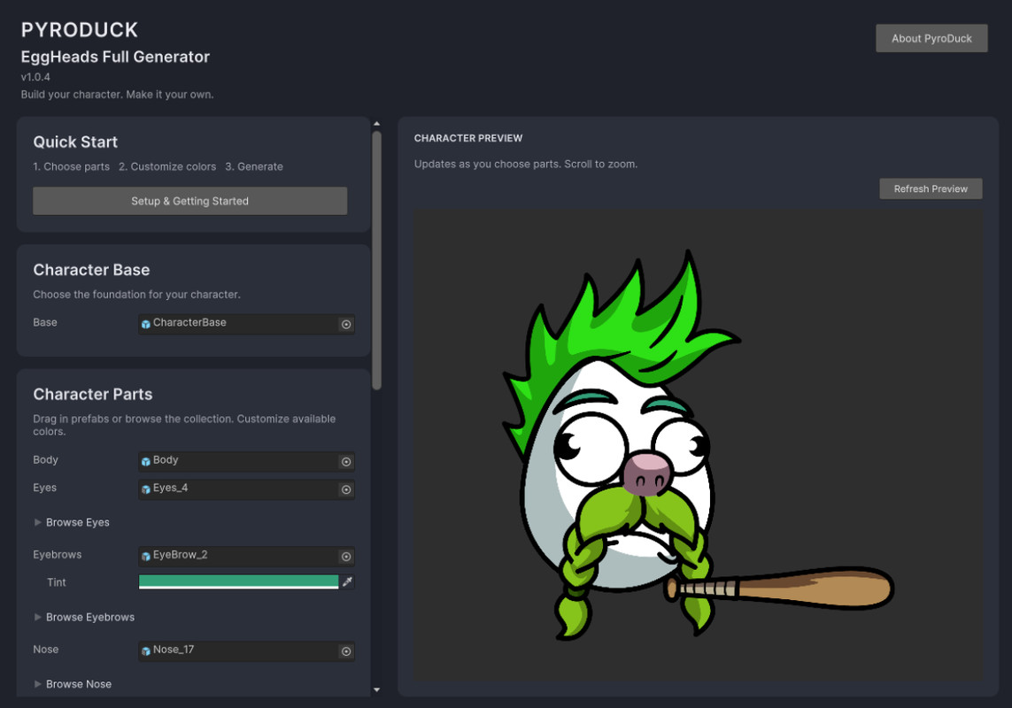 Egg Heads 2D — Modular Character Creator