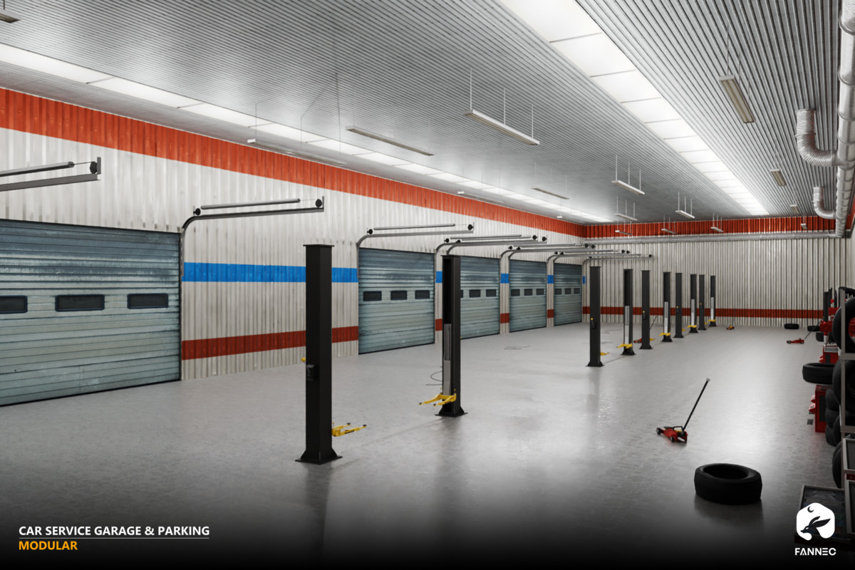Modular - Car Service Garage & Parking (Interior & Exterior)