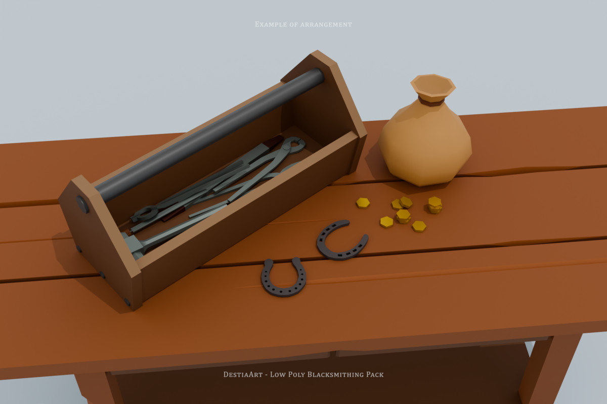Low Poly Blacksmithing Pack