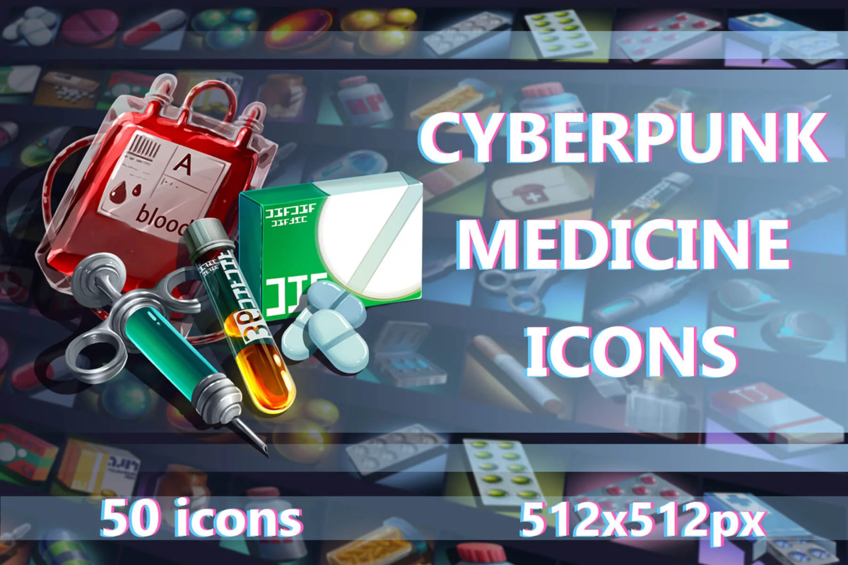 2700 Cyberpunk RPG Icons Pack