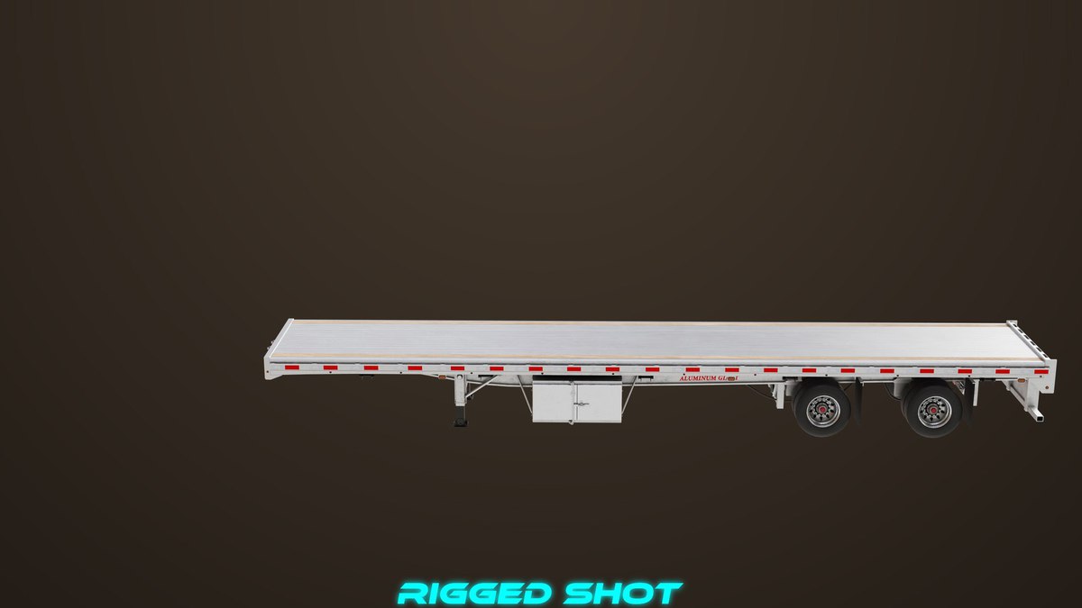 Flat Bed Trailer 05 Heavy Truck URP HDRP Textures