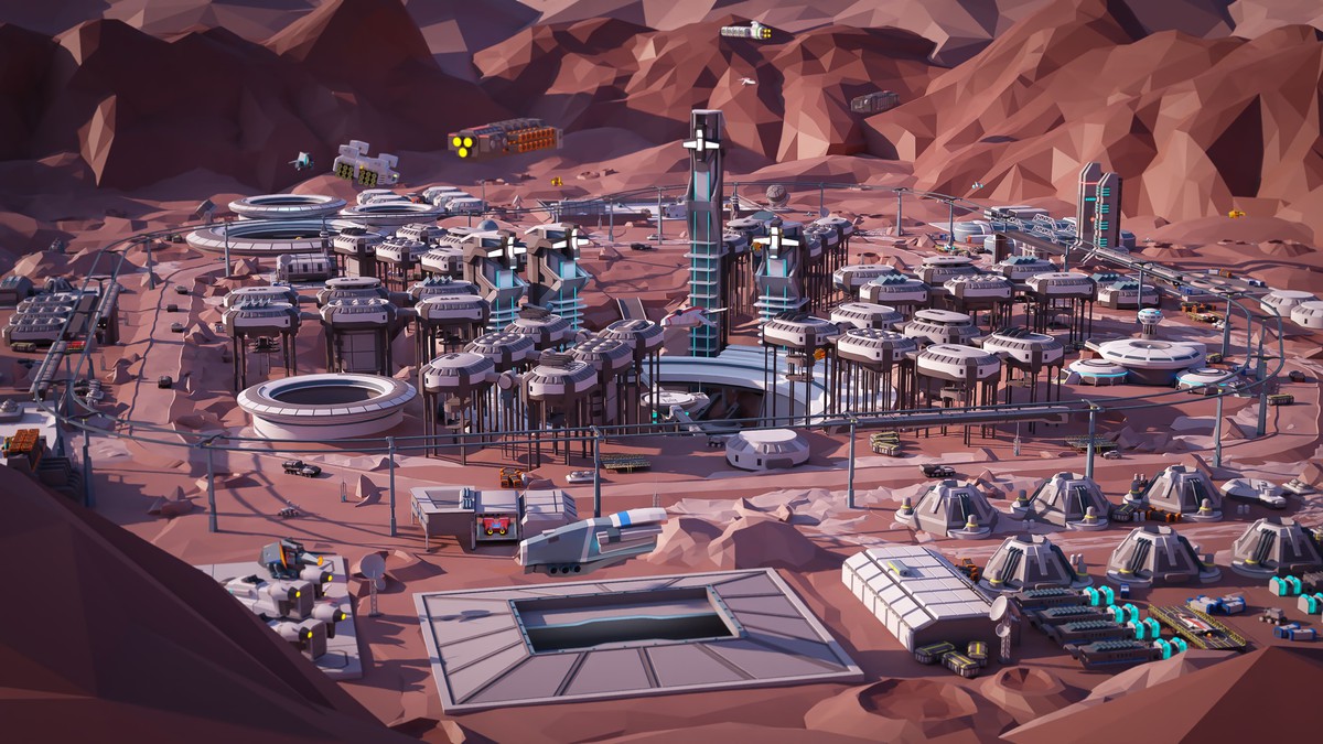 Mars Spaceport - Low Poly 3D Models Pack