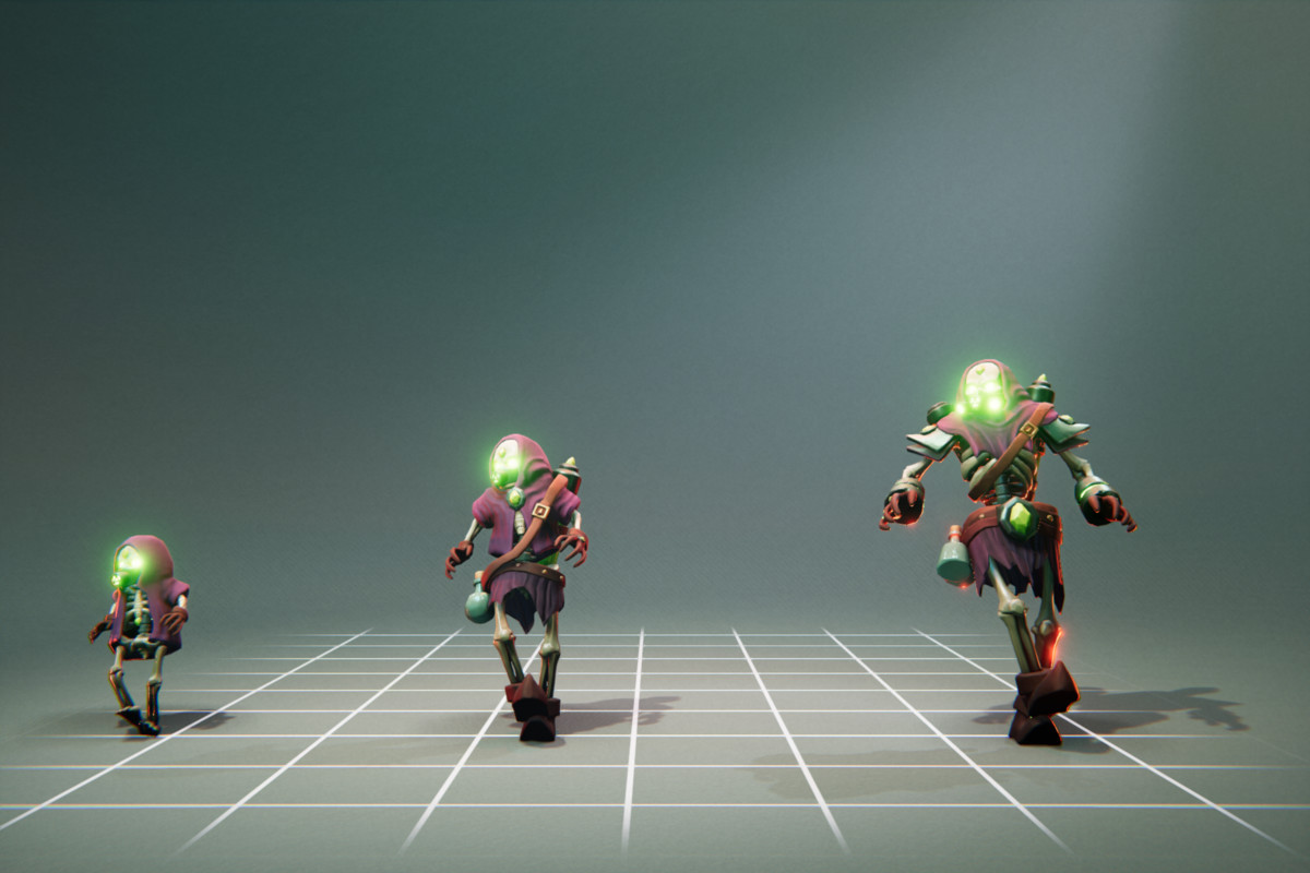 Poison Skeleton - 3 Characters + Animations