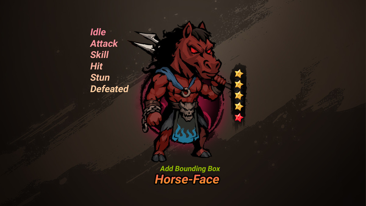 Horse-Face_2D Spine Animation Character