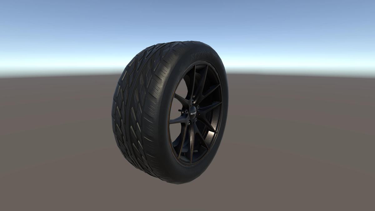 Kryxen Wheel V1 - Matte_Black_Gold - Game Ready