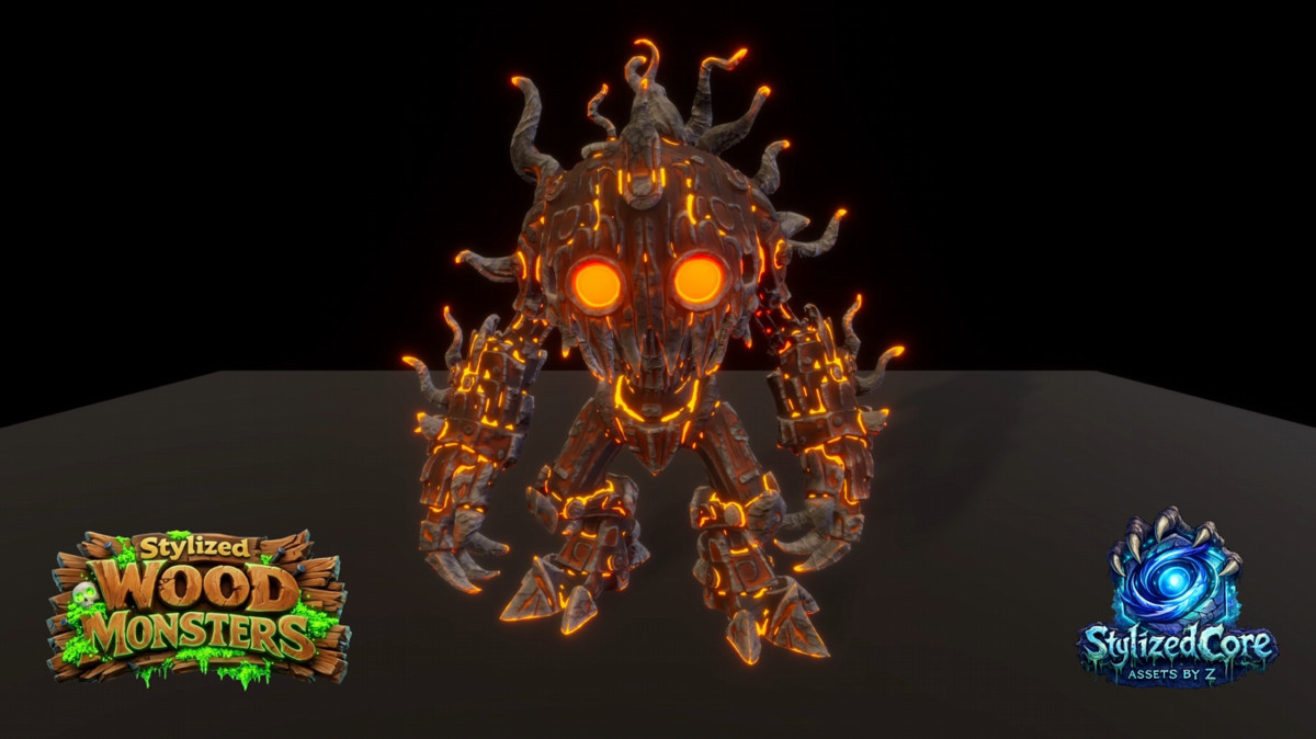 Wood Monsters Pack 2 – 4 Stylized Animated Creatures (LOD + Skins)