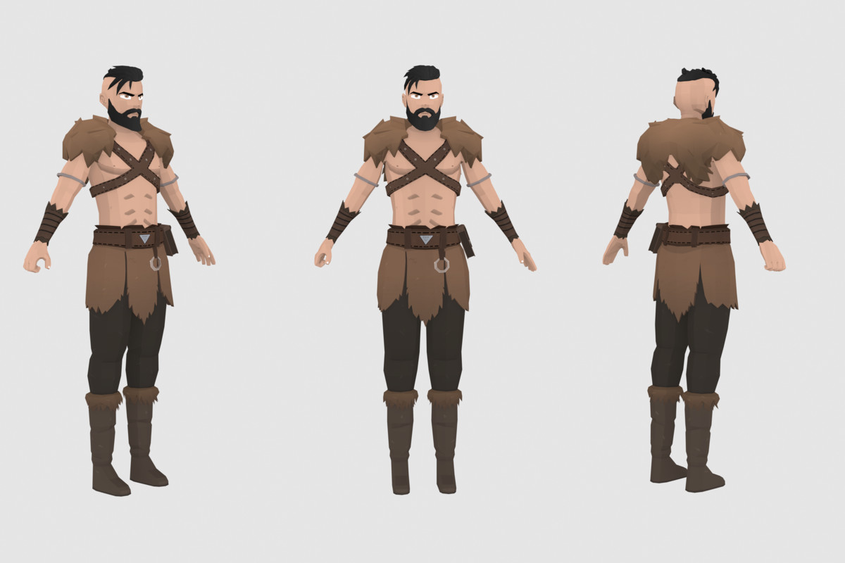 Stylized Barbarian Warrior Pack - Animated Characters (Male & Female)