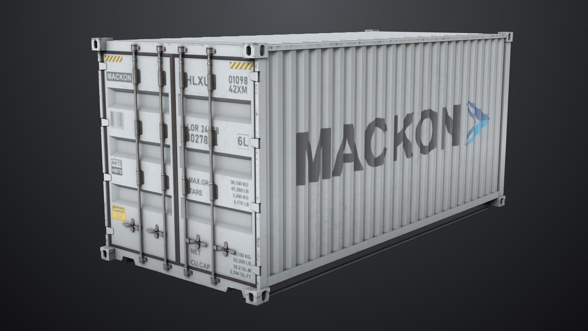 5 Cargo Container 20ft Single Mat URP HDRP Textures