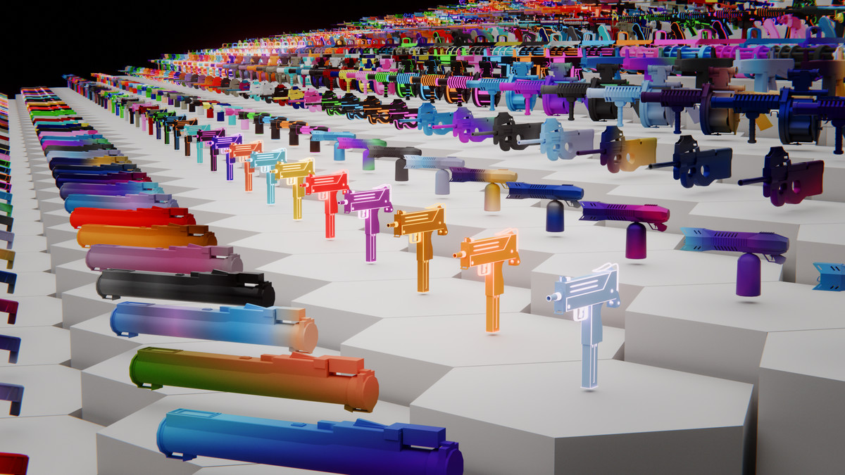 Ultimate Weapon Pack — 23 Guns + 943 Skins (Low Poly, Stylized, FPS/TPS Ready)