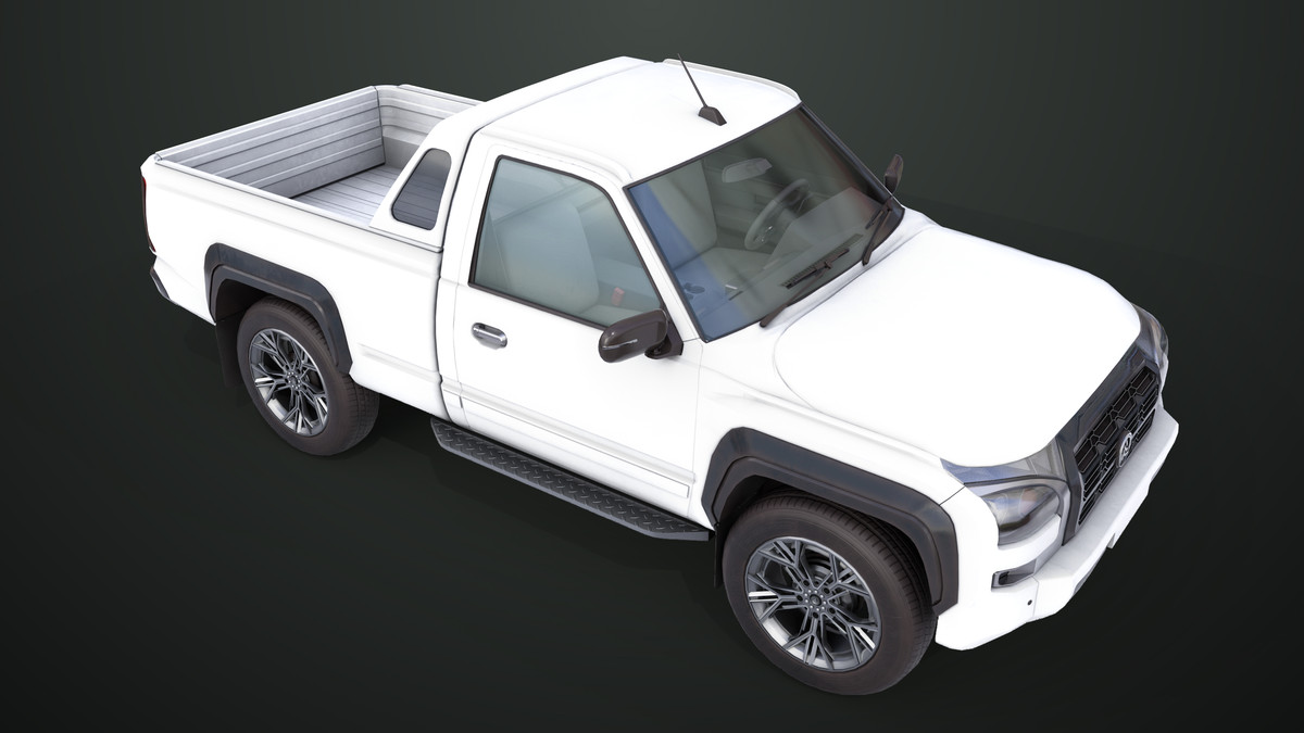 Pickup Truck01 Black and White URP HDRP Textures