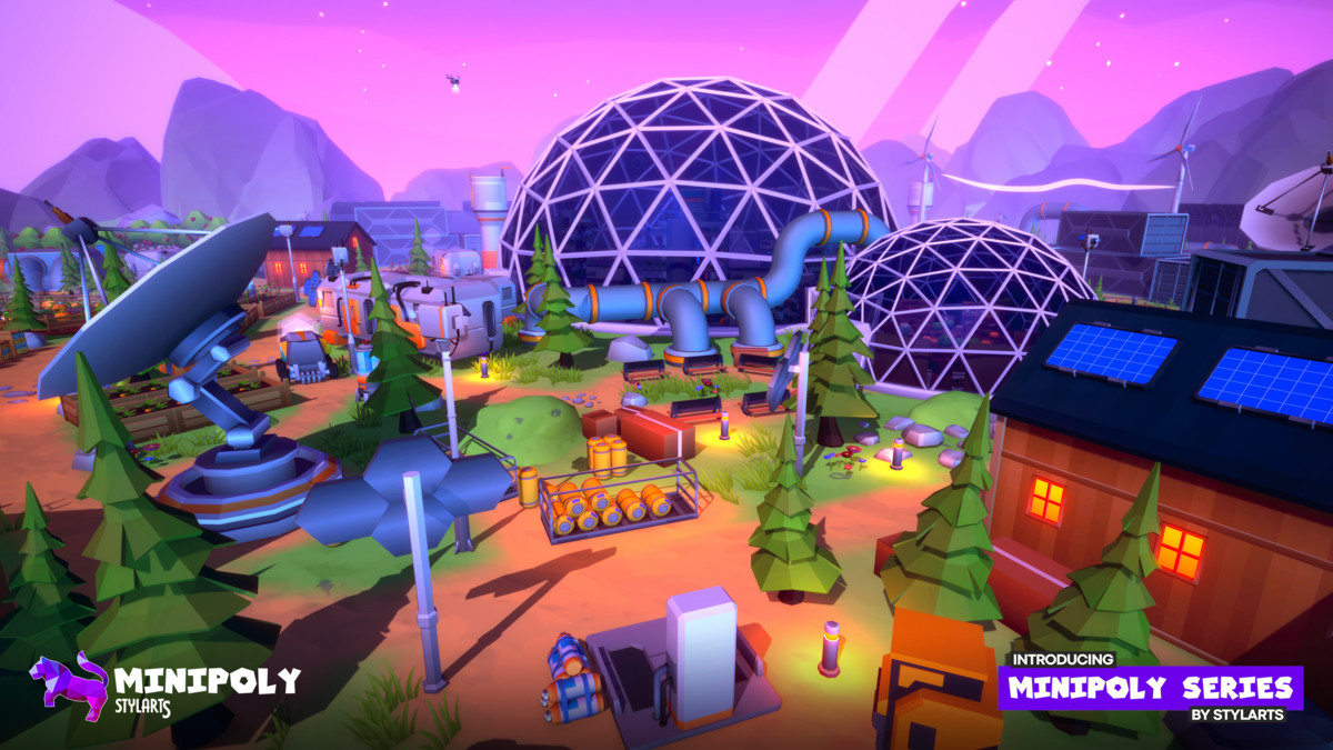 Minipoly Series - Eco-Future Farm Village ( Stylized Lowpoly Environment )
