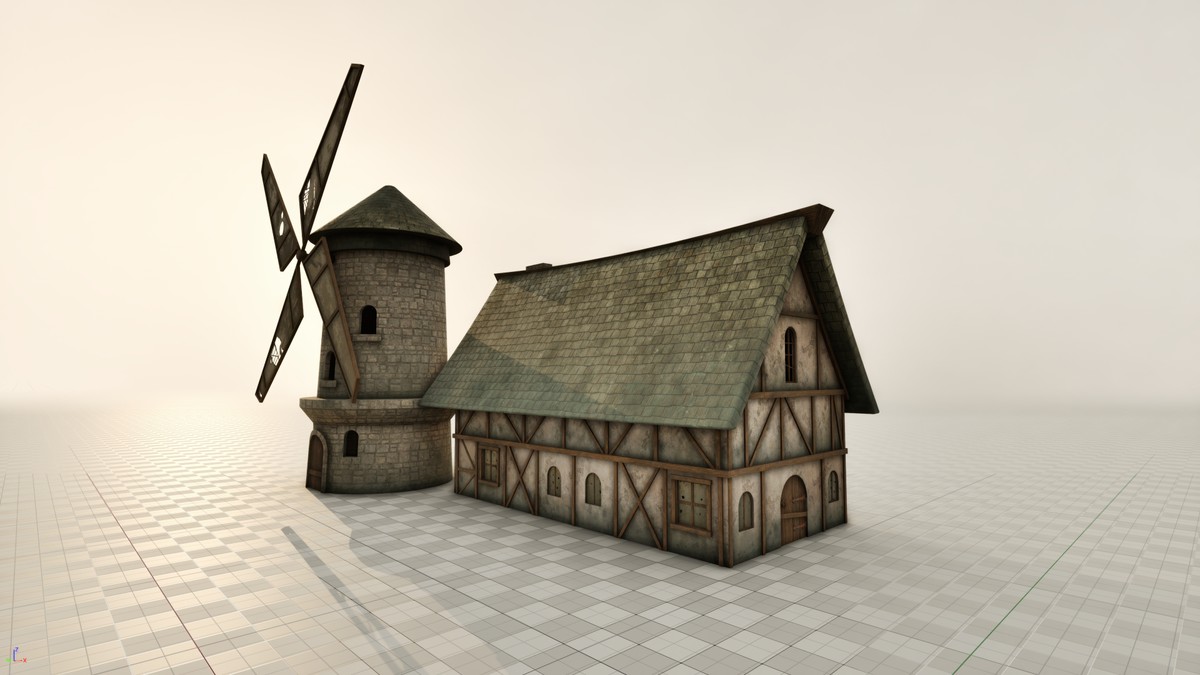 Medieval 3D Buildings Set