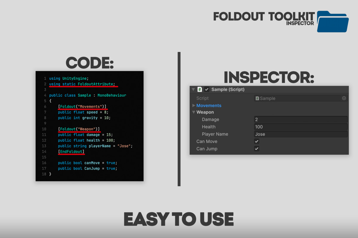 Foldout Inspector Toolkit