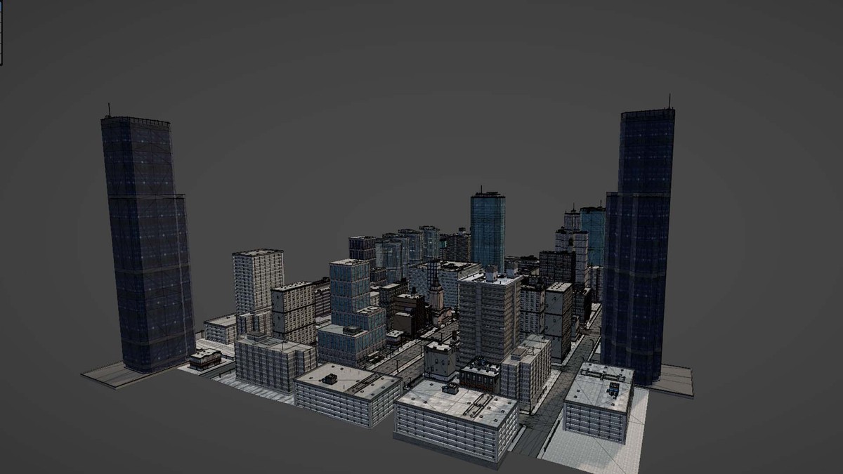 Full Game Ready City Pack Modular Low Poly Urban Environment Low-poly 3D model