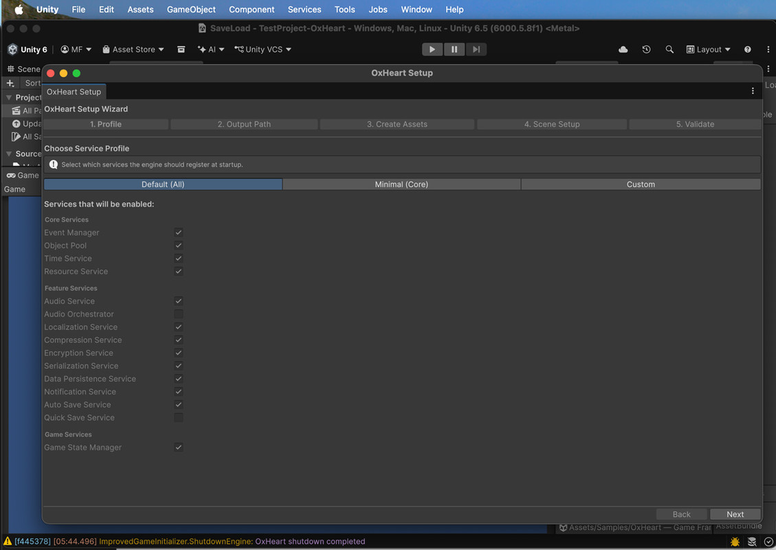 OxHeart - Game Framework for Unity