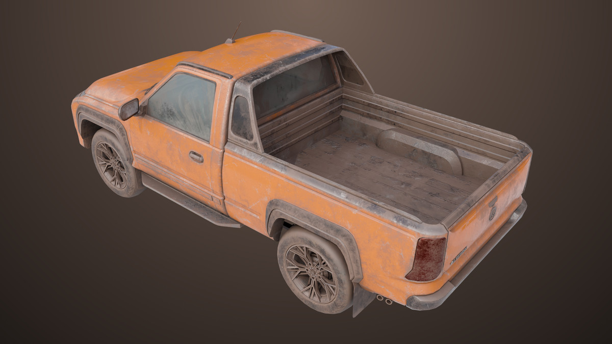 Pickup Truck01 Old Rusty HDRP URP Textures
