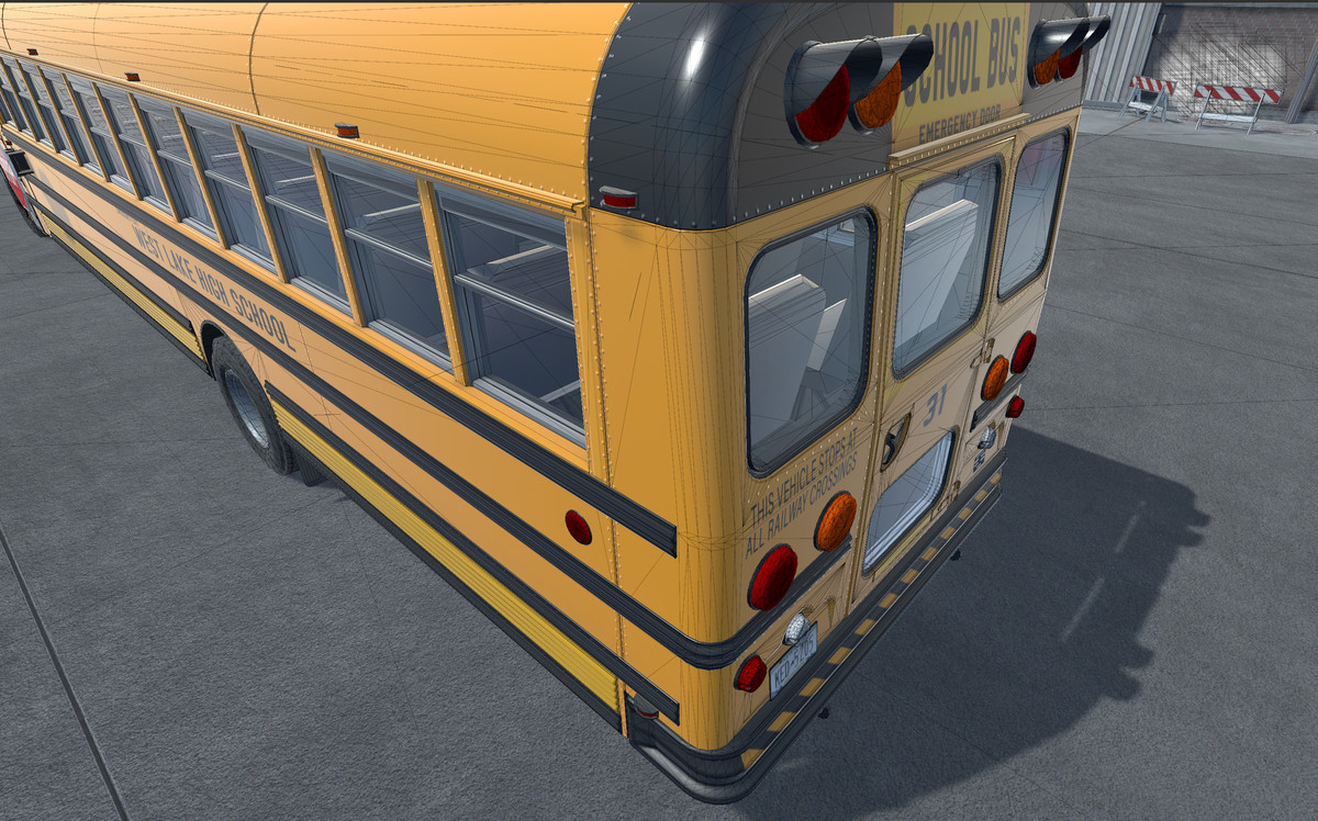 80s generic american school bus