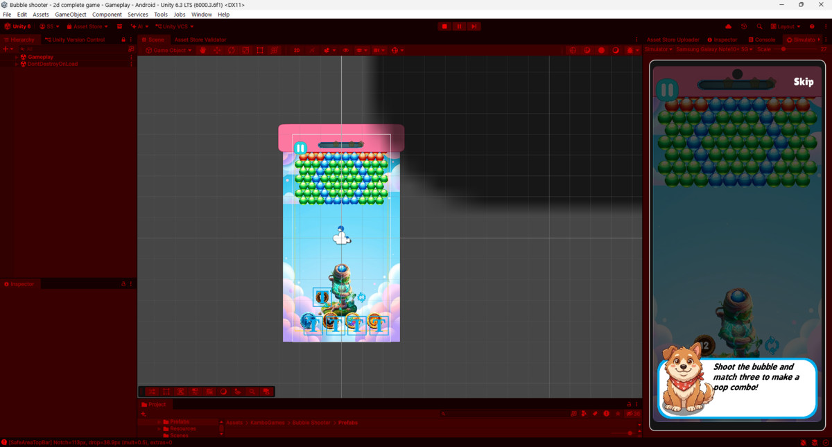 Bubble Shooter - Complete 2D Game