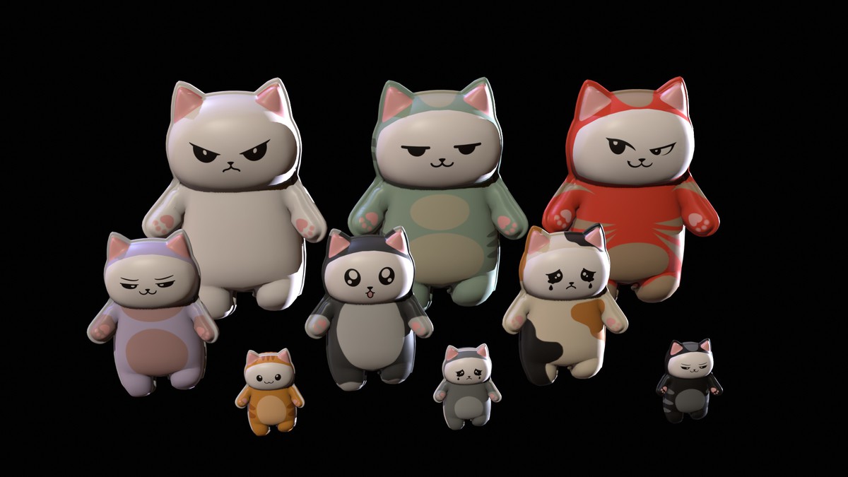 Chibi Carton Cat