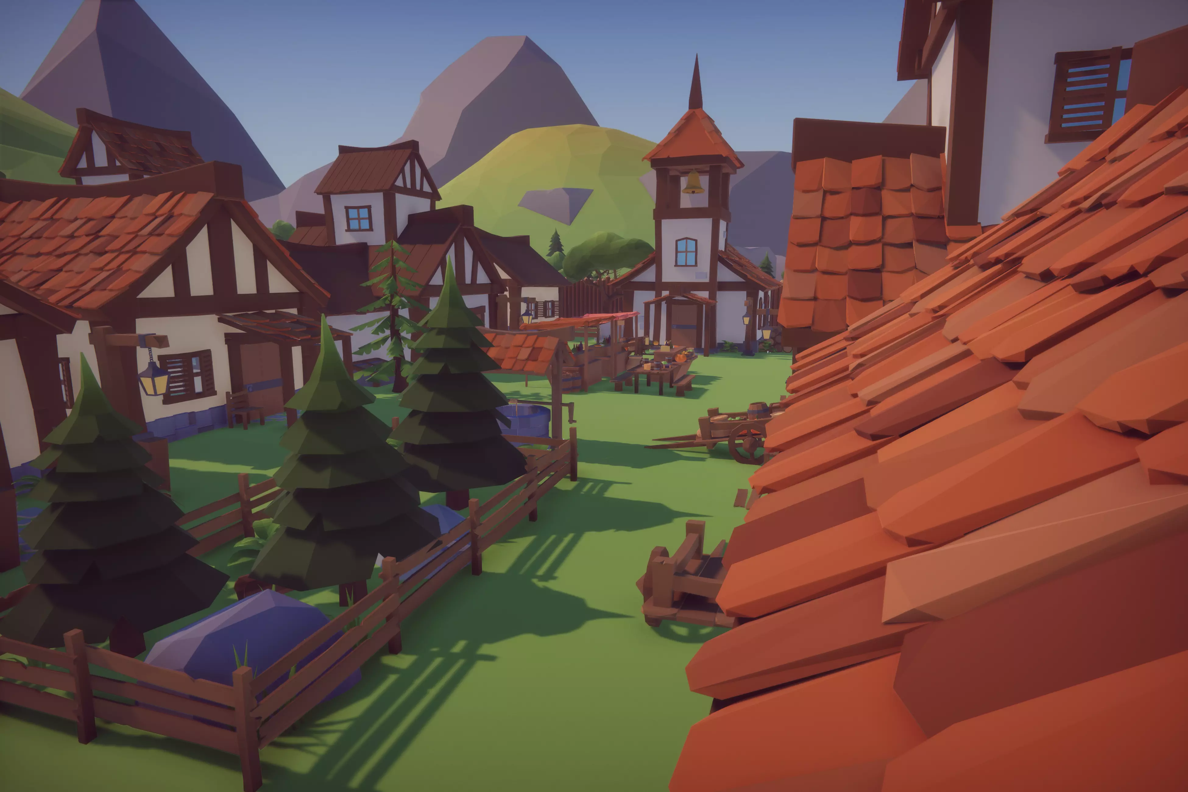 Low Poly Fantasy Medieval Village Screenshot 2