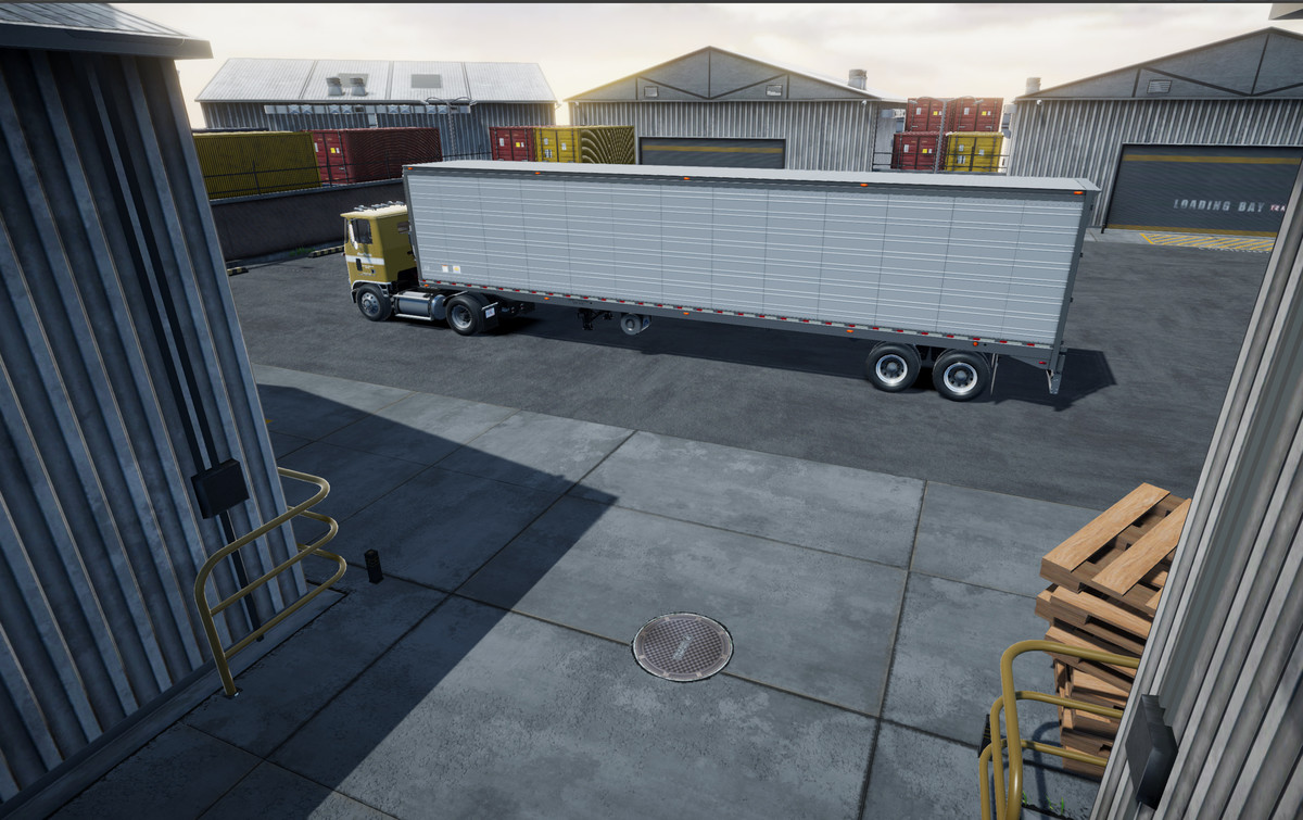 80s cabover with refrigerated trailer