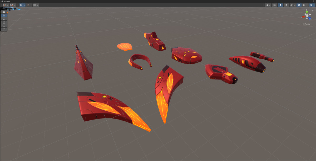 Sci-Fi Alien Modular Spaceship Proton Legacy